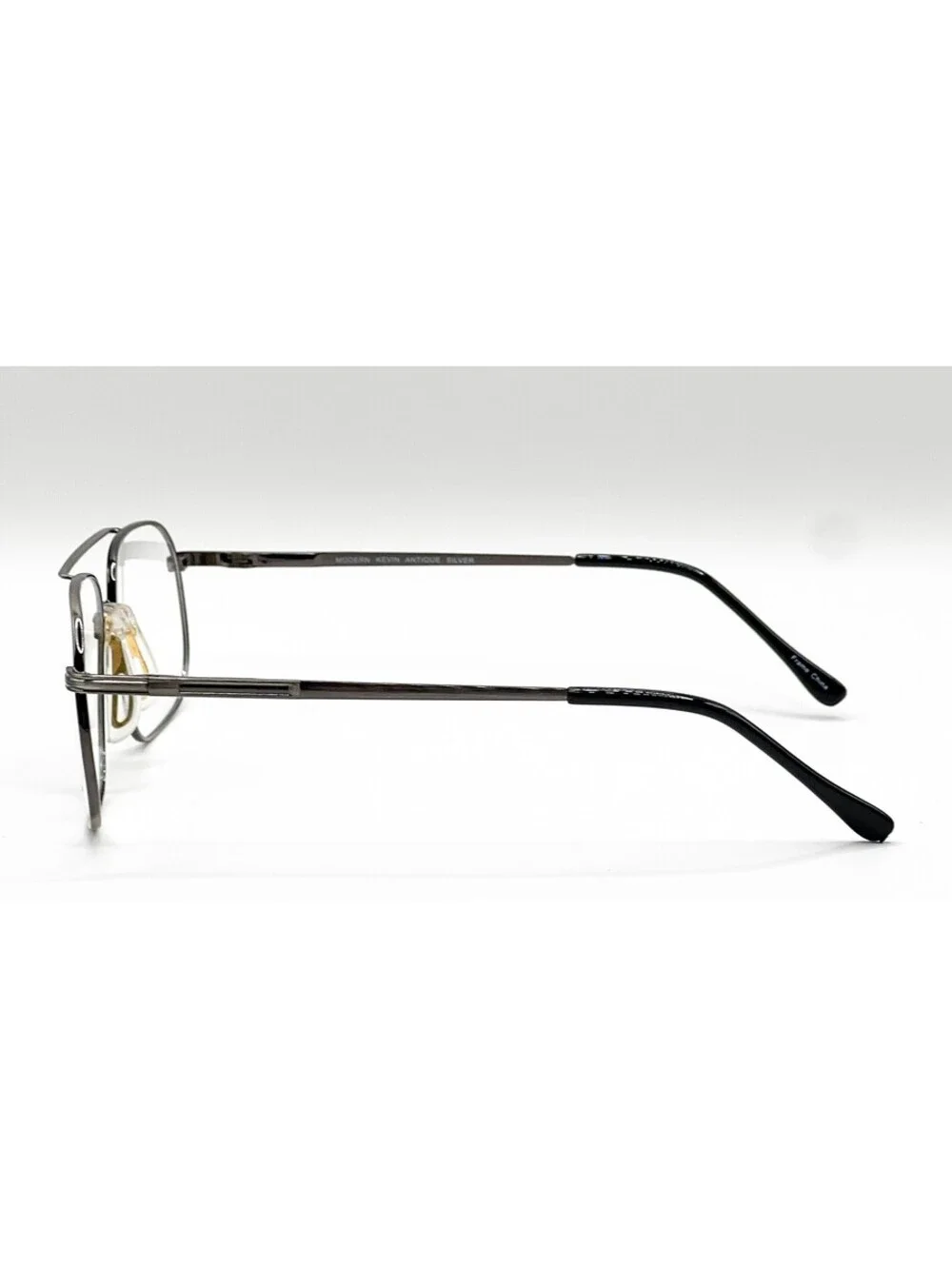 Modern Kevin Antique Silver Full Rim Authentic Eyeglass Frames 58-18-145